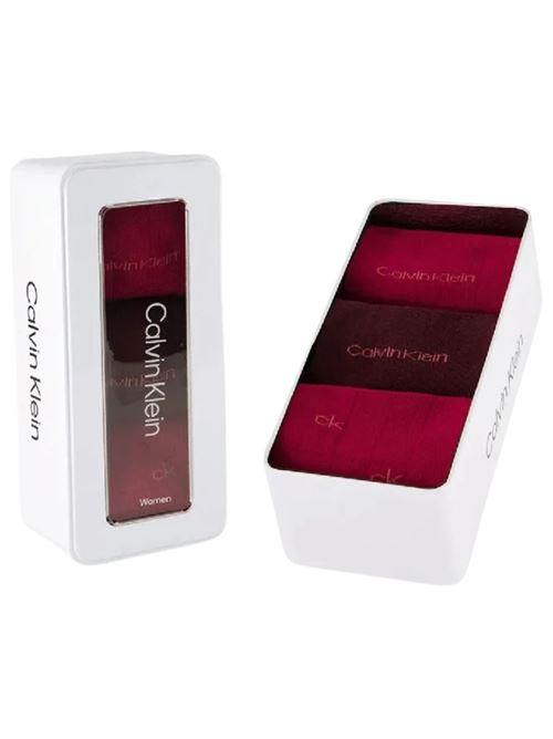 Calze rosse giftbox 3pz Calvin Klein | 701235368003